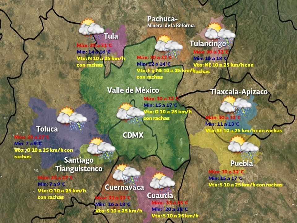 Lluvias de diferente intensidad afectarán el poniente y centro del país - vdm-1805