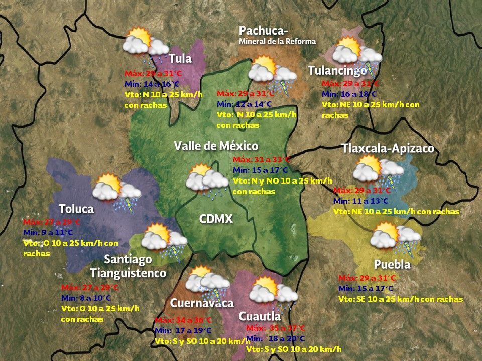 Predominará el ambiente cálido en la mayor parte del país - vdm-1905