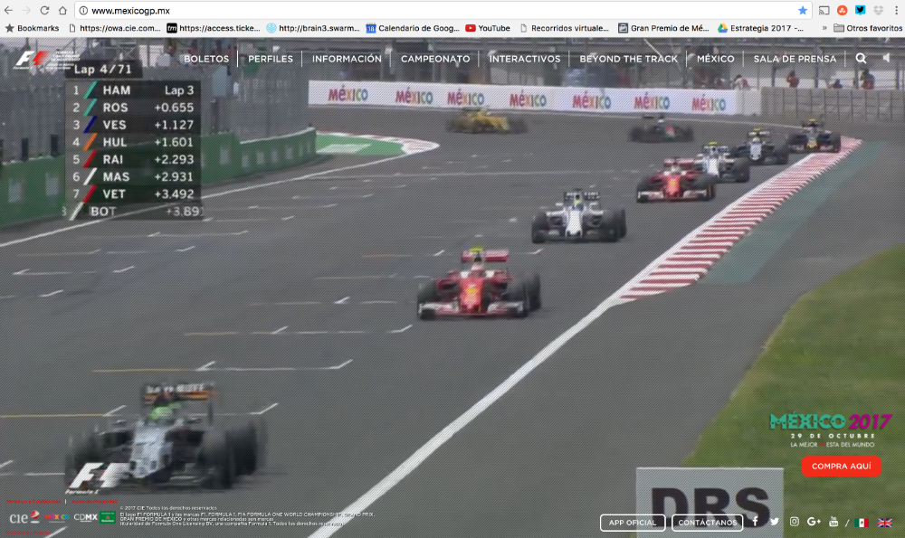 Premian a la página web y la app oficiales del GP de México - web-gp-mexico