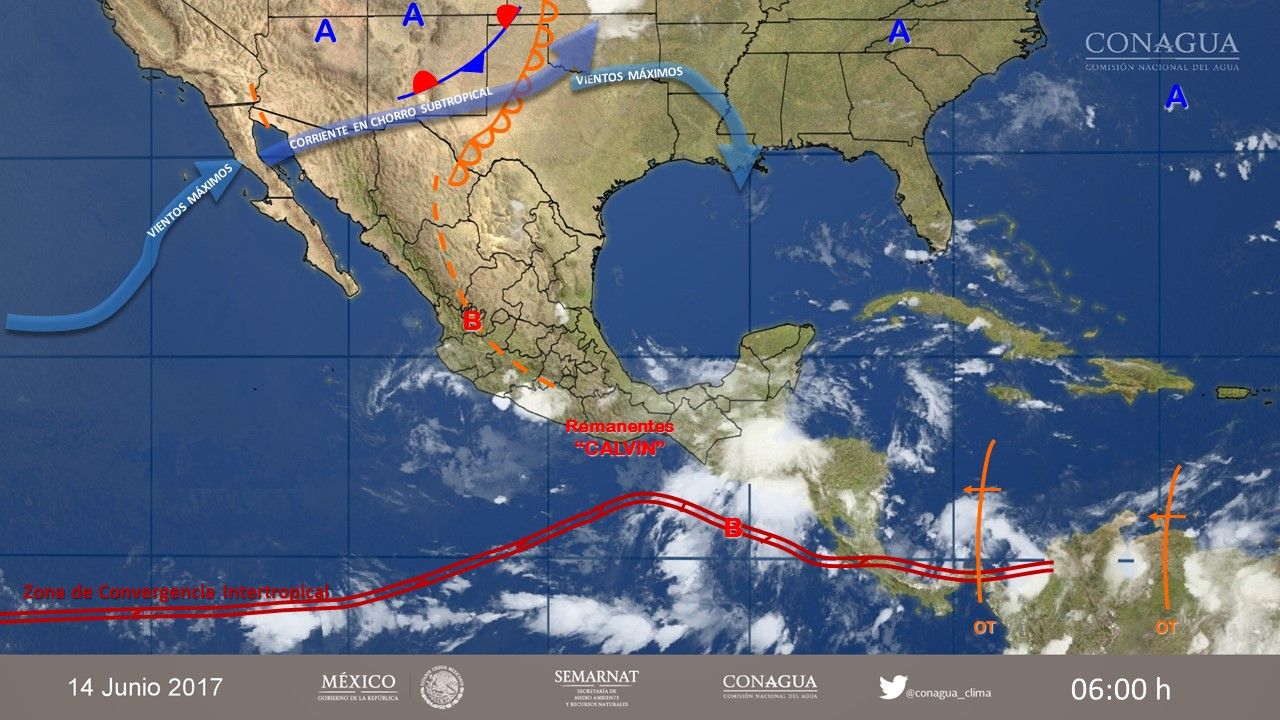 Continuarán las tormentas fuertes en el oriente, sur y sureste del país - 1406-2