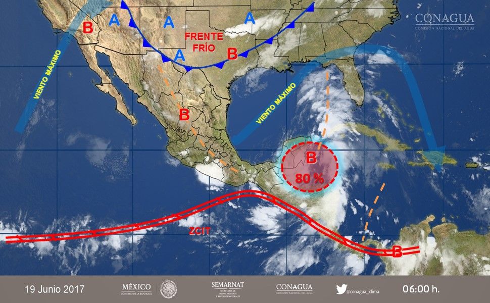Continuarán las tormentas fuertes en el Golfo de México y la Península de Yucatán - 1906-2