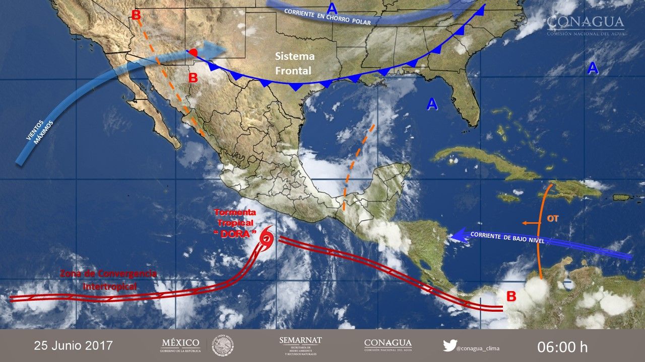 Se esperan tormentas fuertes en el occidente y sureste del país - 2506