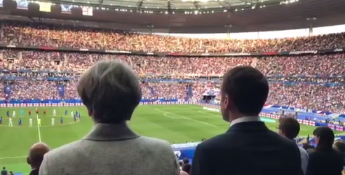 #Video Theresa May y Emmanuel Macron hacen ‘la ola’