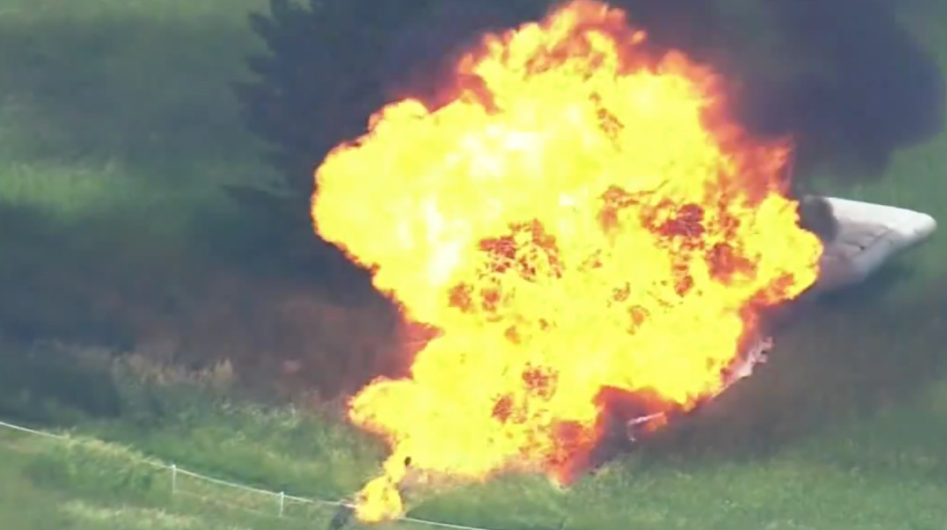 Cae dirigible donde se juega el US Open de golf
