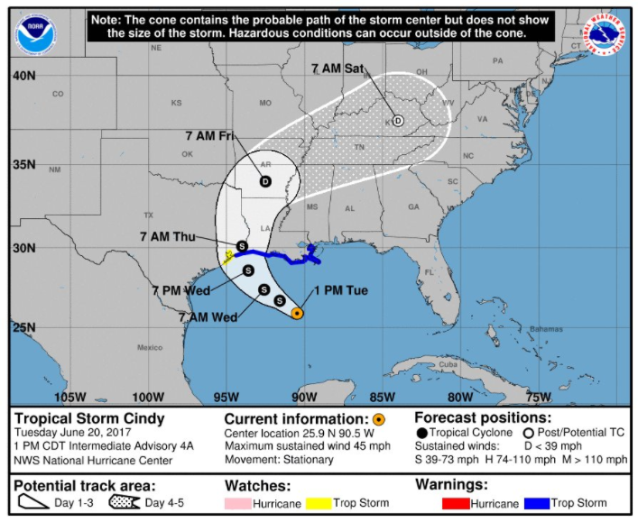Se forma tormenta tropical 'Cindy' frente al Golfo de México - Captura-de-pantalla-2017-06-20-a-las-16.07.36