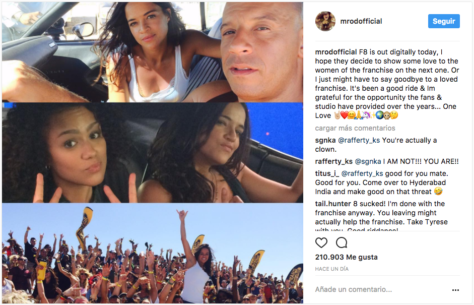 Michelle Rodriguez amenaza con dejar la franquicia Fast and Furious - Captura-de-pantalla-2017-06-28-a-las-13.48.37