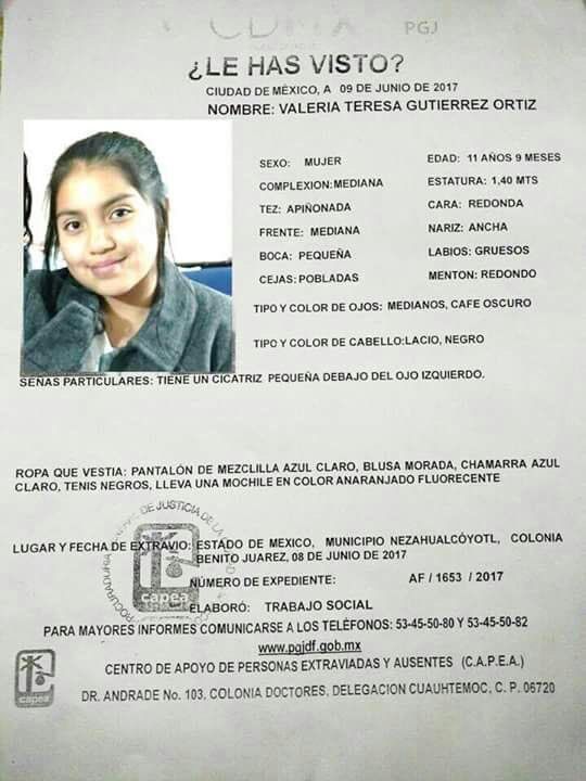 La CNDH condena el asesinato de una niña de 11 años en Neza - Combi-Neza-Menor