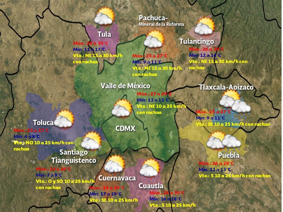 Prevalecerá el ambiente cálido en gran parte del país - VDM-2306