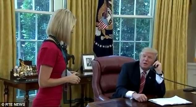 Trump interrumpe llamada con el primer ministro de Irlanda para lanzar piropo a reportera - caitriona-perry-2