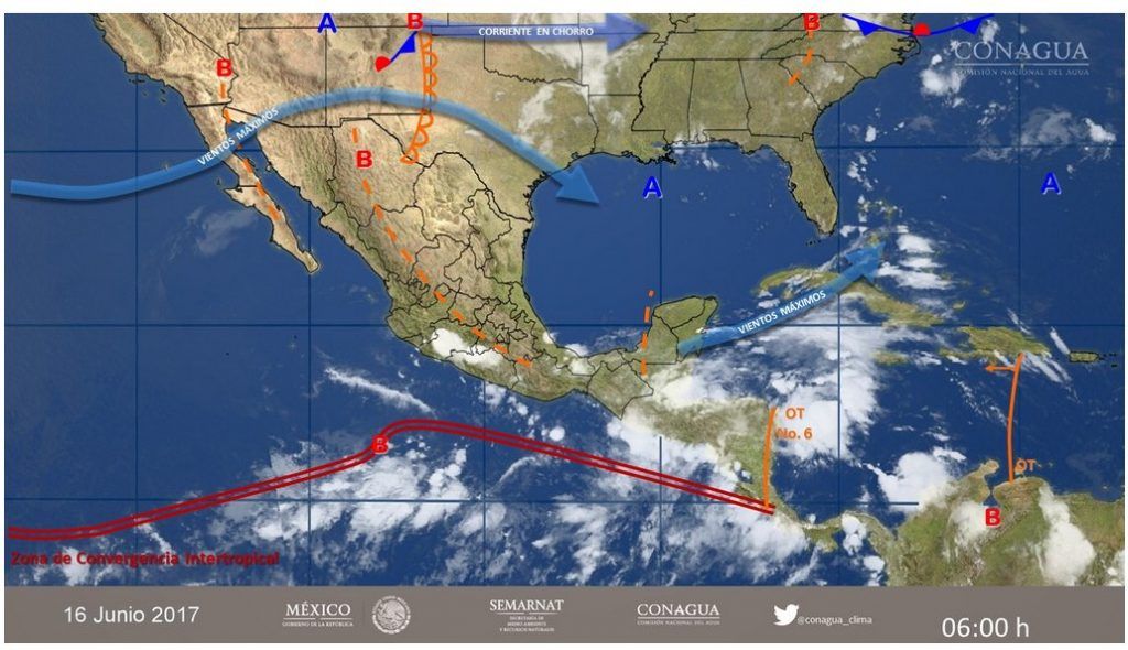 Pronostican lluvias en gran parte del país - clima-16-jun-1024x590