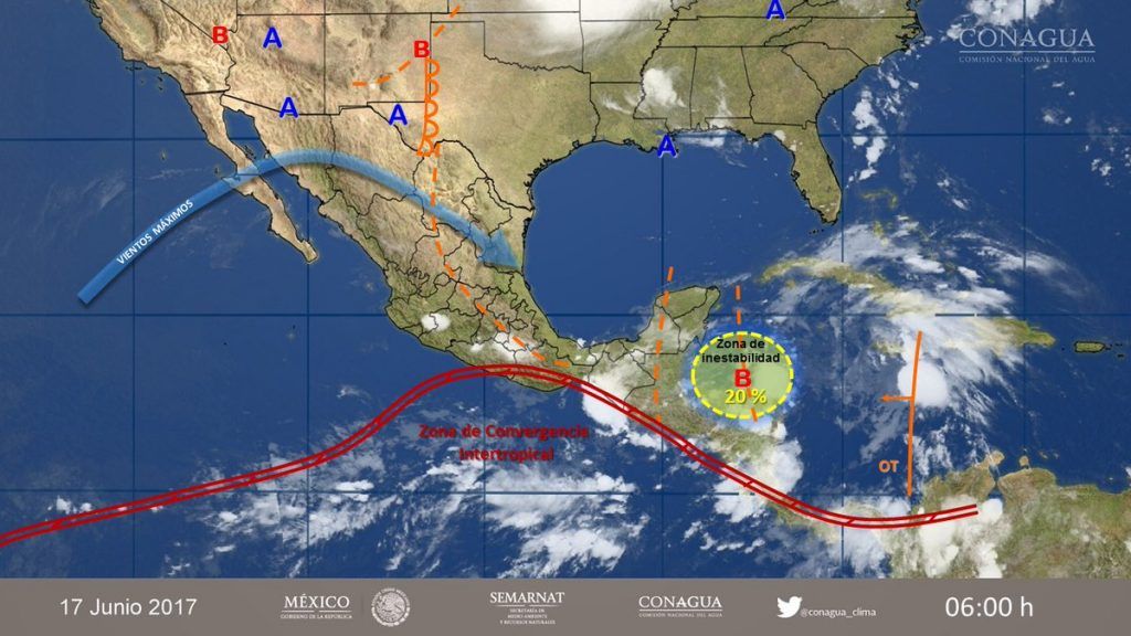 Prevén lluvias en algunos estados del país - clima-17-jun-1024x576