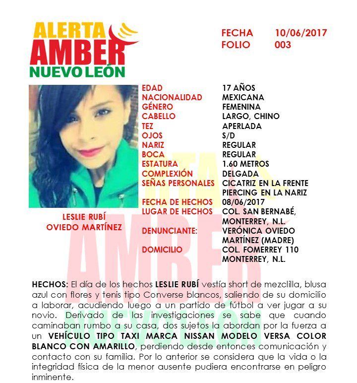 Confirman que cadáver encontrado en casa de Monterrey es de una menor - cádaver-menor-monterrey-amber-e1498499107209