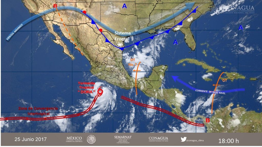 Tormenta tropical Dora podría convertirse en huracán - dora-1024x576