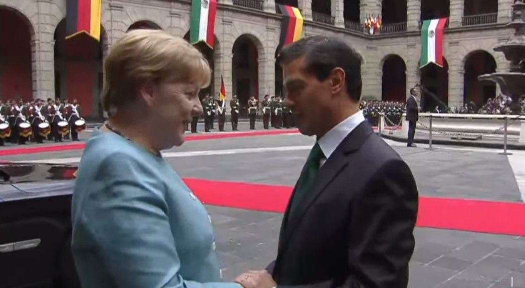 EPN recibe a Angela Merkel en Palacio Nacional