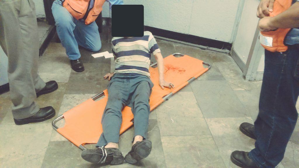 Adulto mayor cae a las vías del Metro Normal - hombre-cae-al-metro-1024x575