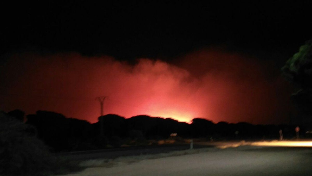 Incendio obliga a evacuar a más de dos mil personas en España - incendio-doñanaa-