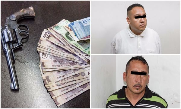 Detienen a dos ladrones de cuentahabientes en Neza