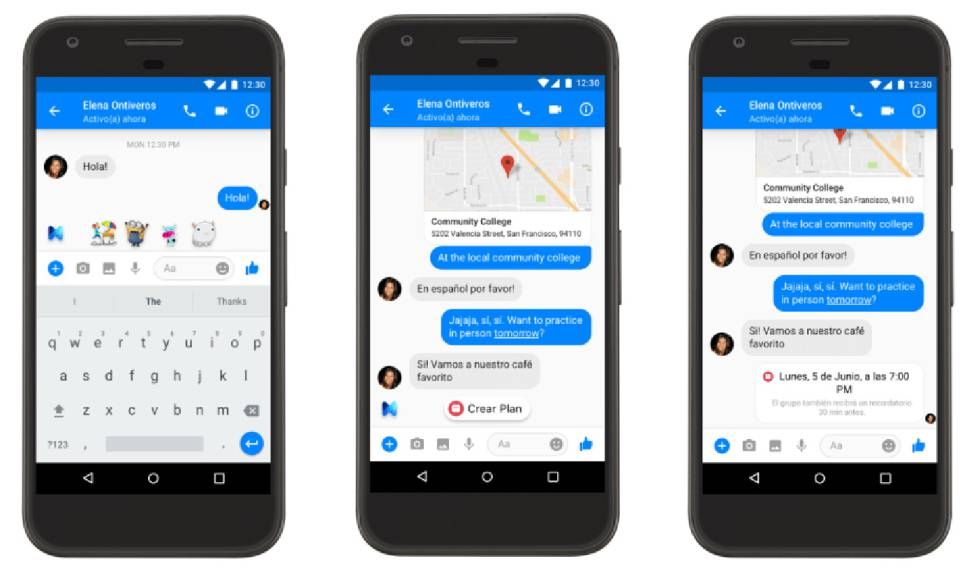 Asistente virtual de Facebook Messenger ya está disponible en español - m-de-messenger