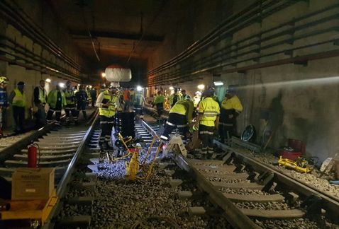 Realizan mantenimiento en rieles de la Línea 12 del Metro - metro-reparacion