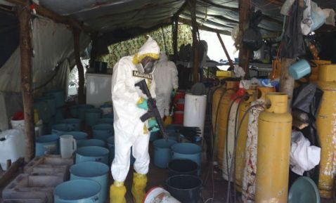 La Marina destruye nueve narcolaboratorios en Culiacán