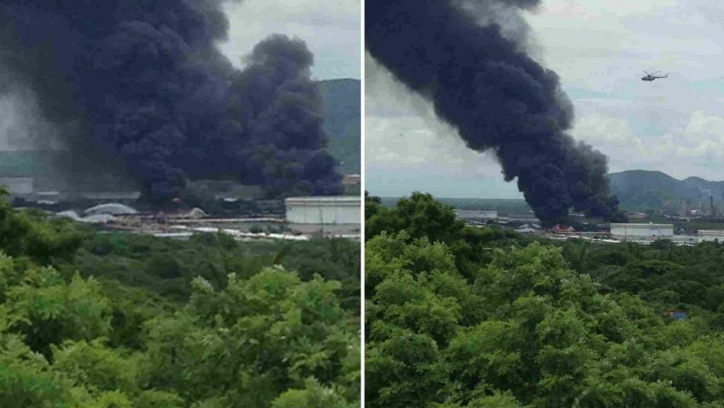 Se reactiva incendio en refinería de Oaxaca - oaxaca-refinería-1024x577