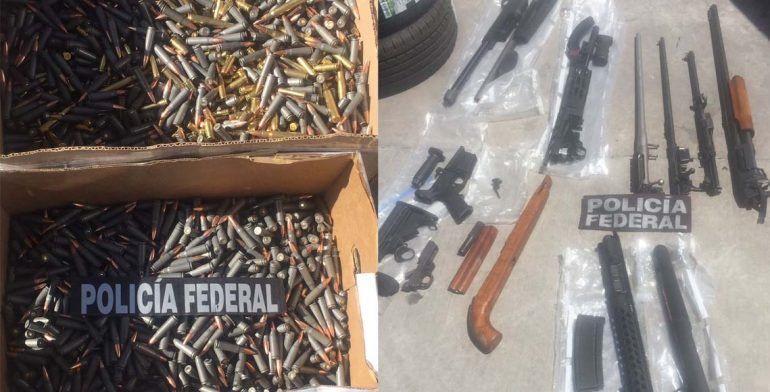 Detienen a sujeto con 10 armas y 12 mil cartuchos en Guanajuato