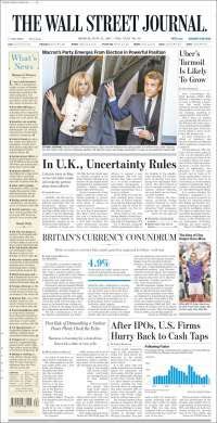 AMLO y Macron en primeras planas del lunes - portadas-12-junio-twsj