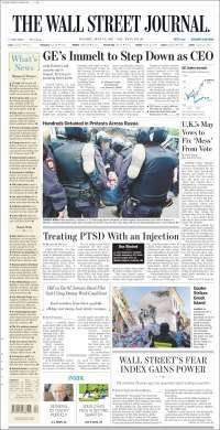 Línea 7 del Metrobús y Rusia en primeras planas del martes - portadas-13-junio-twsj