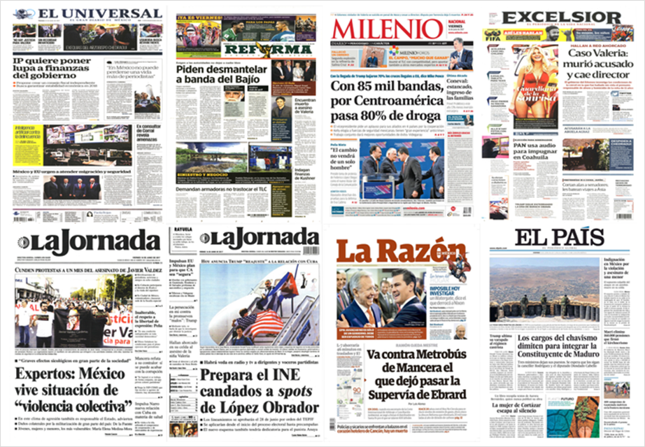 EPN y Trump en primeras planas del viernes EPN y Trump en primeras planas del viernes