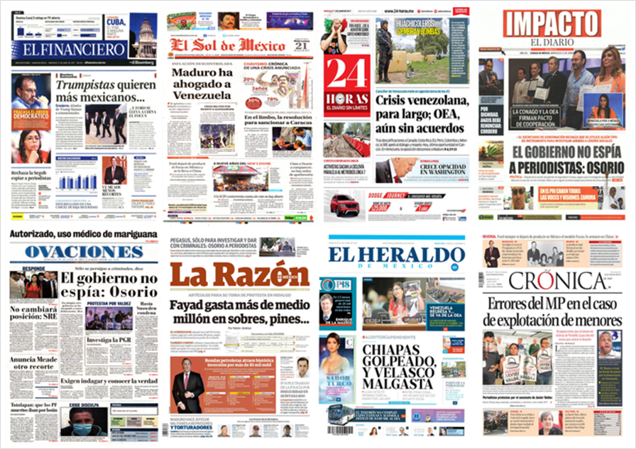 Venezuela, Osorio Chong y Barclays en primeras planas - portadas-21-jun1