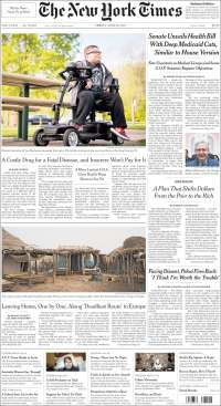 EPN y ley de Salud de EE.UU. en primeras planas - portadas-23-jun-nyt