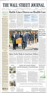 EPN y ley de Salud de EE.UU. en primeras planas - portadas-23-jun-twsj