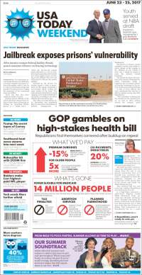 EPN y ley de Salud de EE.UU. en primeras planas - portadas-23-jun-usat