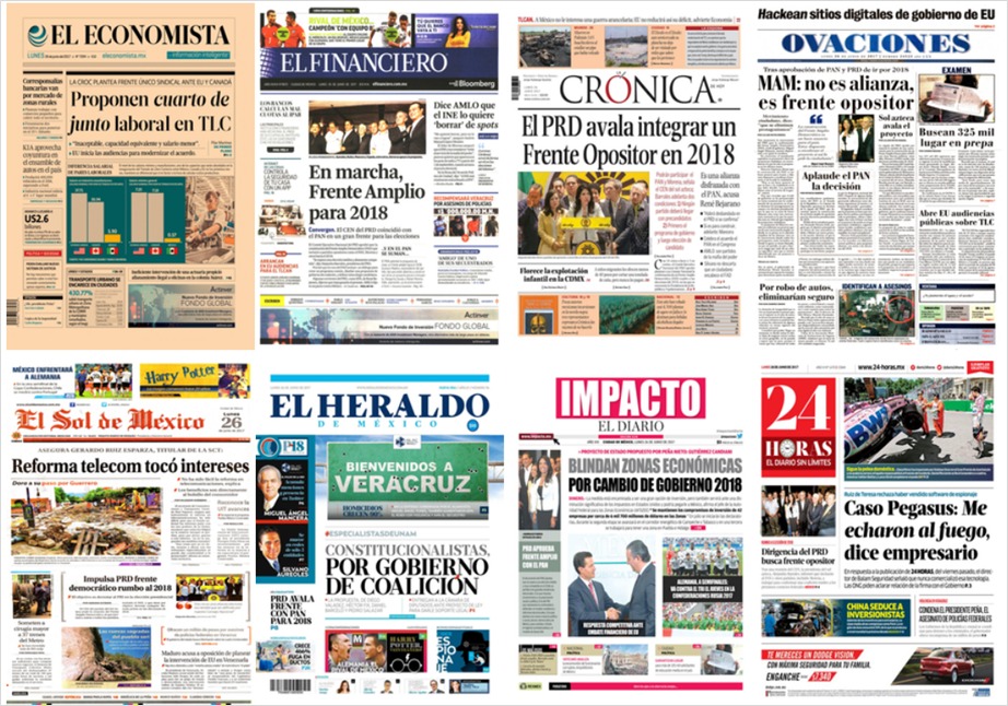 PRD y Trump en primeras planas del lunes - portadas-26-jun1