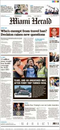 Frente amplio democrático y Trump en primeras planas - portadas-27-jun-miami