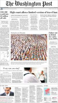 Frente amplio democrático y Trump en primeras planas - portadas-27-jun-twp