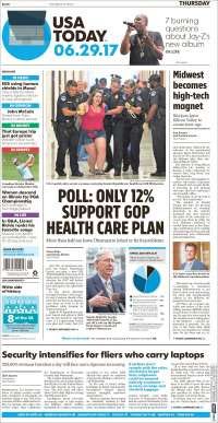 Lluvias y republicanos en primeras planas del jueves - portadas-29-jun-usat