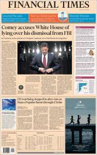 Coahuila y Comey en primeras planas del viernes - portadas-9-junio-financial