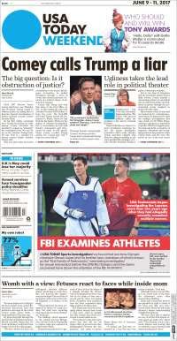 Coahuila y Comey en primeras planas del viernes - portadas-9-junio-usat