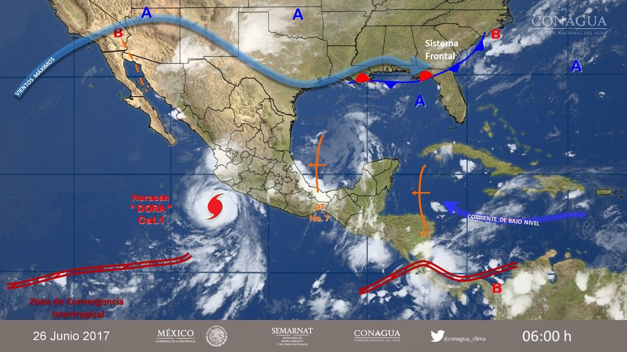 Prevalece el potencial de tormentas en gran parte del país - pronóstico-2606-2