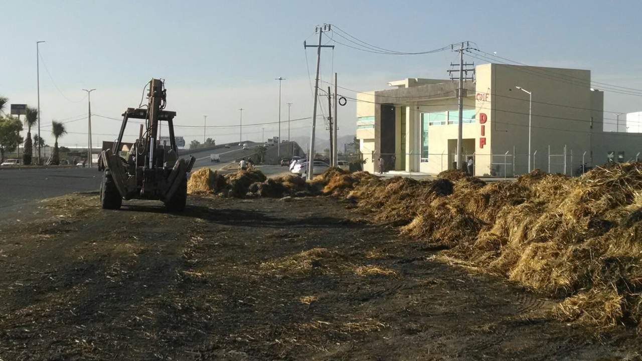 Se incendia tráiler con avena en Gómez Palacio - trailer-incendio