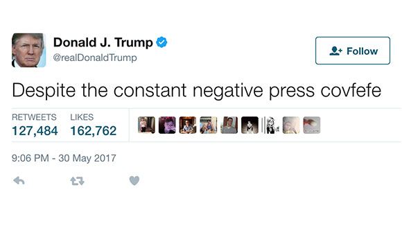 Presentan ley "Covfefe" para archivar tuits de Trump - trump-covfefe-