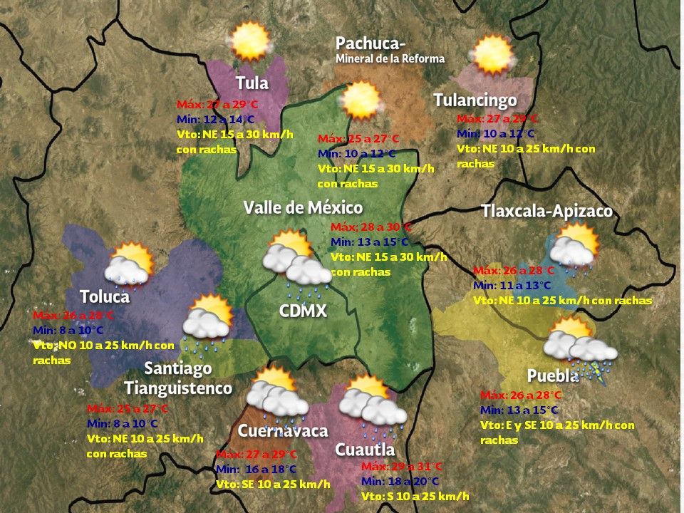 Se esperan chubascos y posible caída de granizo en el Valle de México - vdm-1306