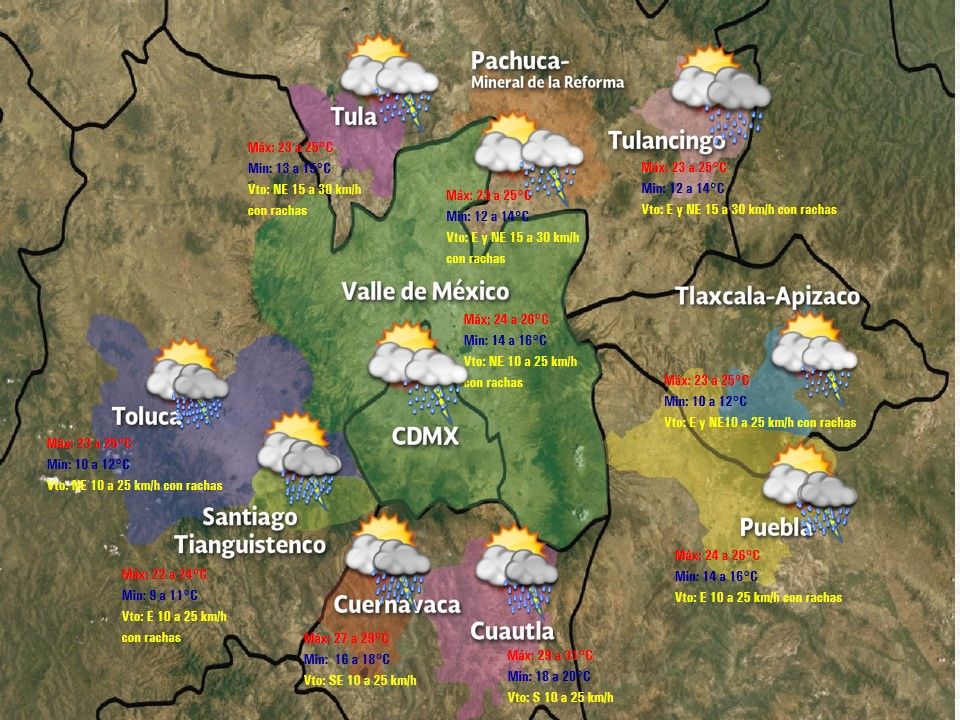 Se mantendrán las tormentas fuertes en el centro, sur y sureste del país - vdm-1506