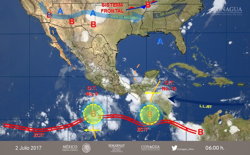 Continuarán las tormentas en gran parte del país - 0207-2