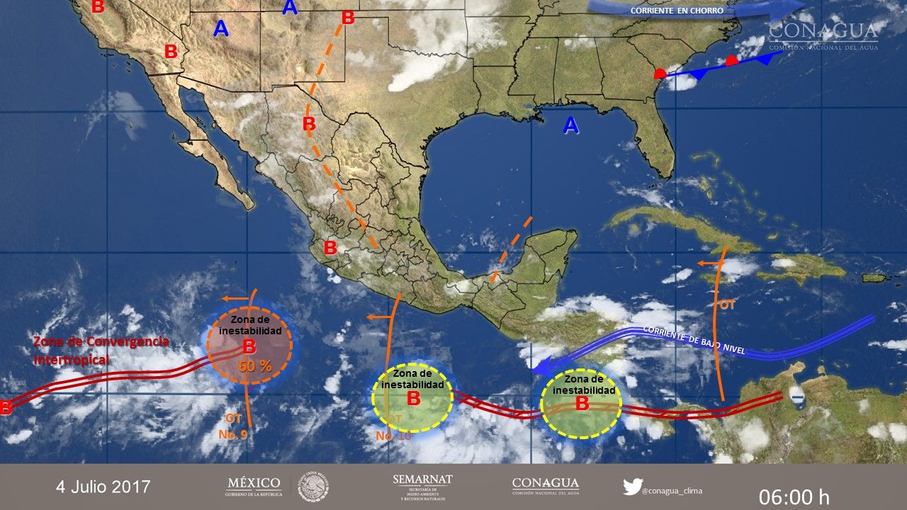 Continuarán las tormentas fuertes en varios estados del país - 0407-2