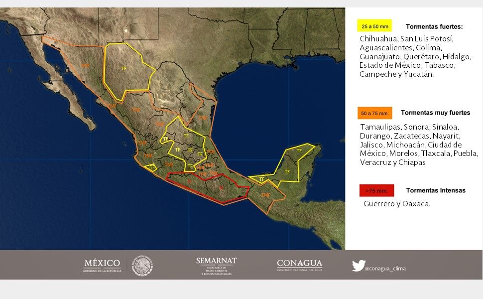 Se esperan vientos fuertes en el norte del país - 1107-2