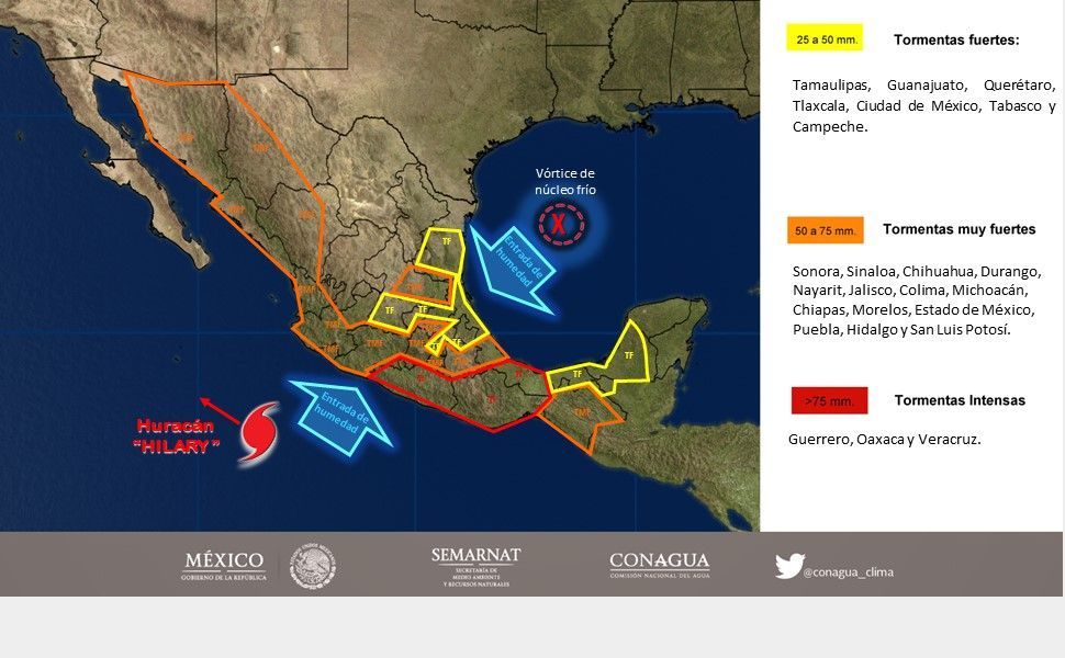 Lluvias y vientos fuertes en la mayor parte del país - 2607