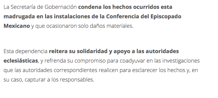 Segob condena ataque a instalaciones de la Conferencia del Episcopado Mexicano - Captura-de-pantalla-2017-07-25-a-las-5.22.09-p.m.