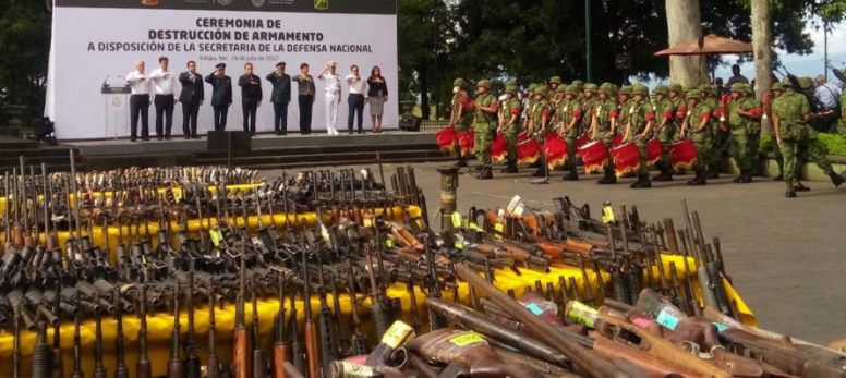 Destruyen mil 100 armas en Oaxaca